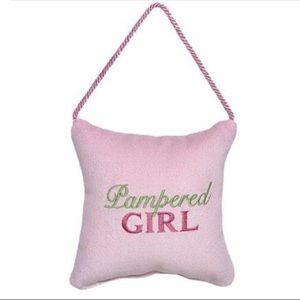 Leyla’s Door Hanger Pink Velvet “Pampered Girl”